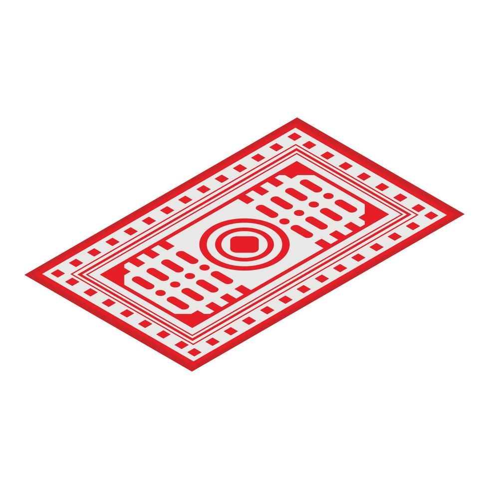 Turkey carpet icon, isometric style vector
