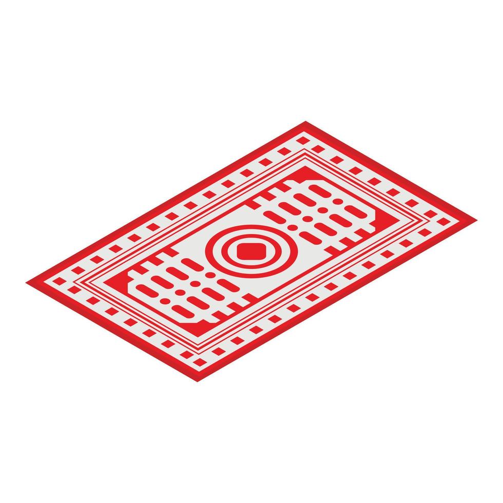 Turkey carpet icon, isometric style vector