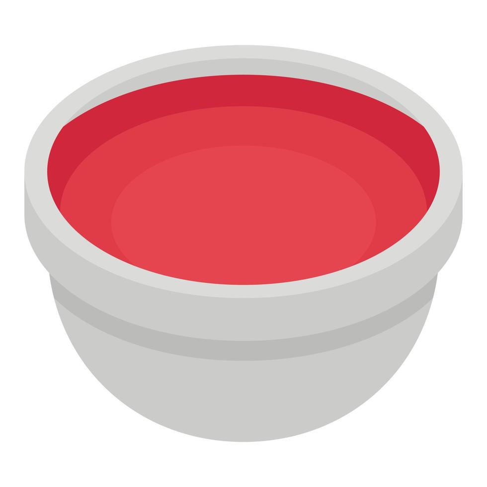 Red sauce icon, isometric style vector