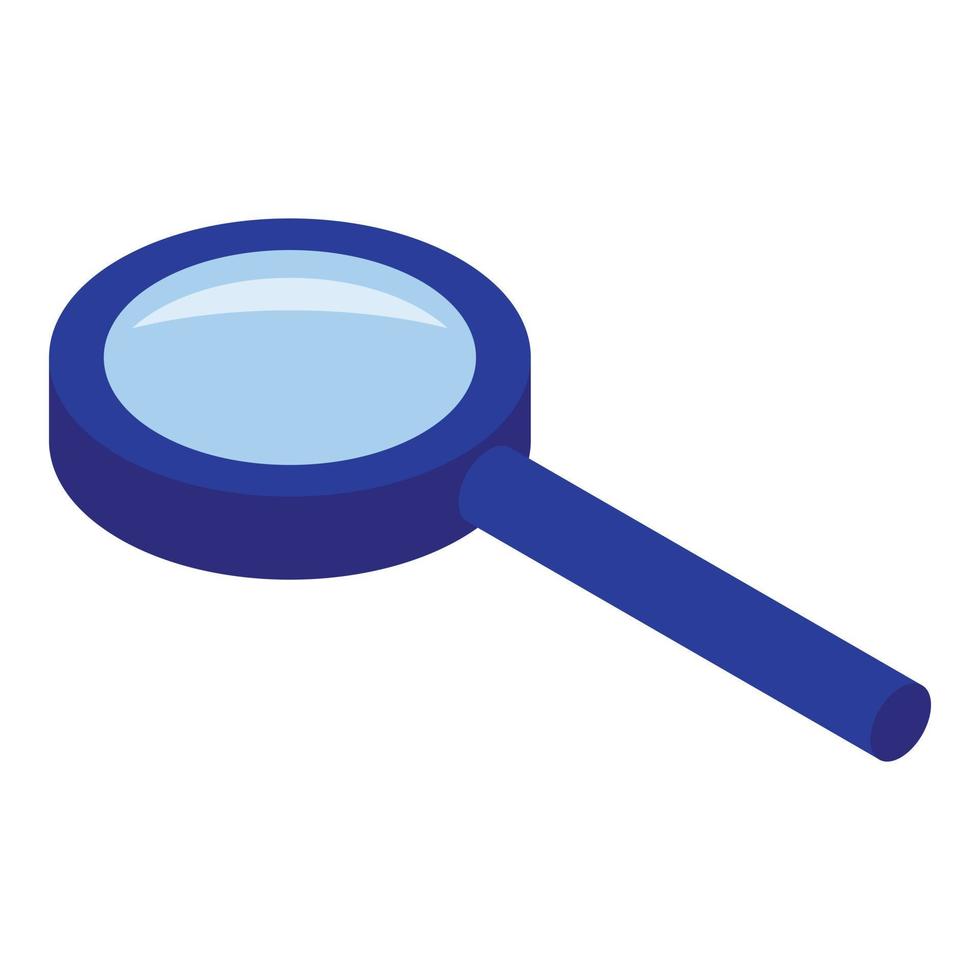 Magnifier icon, isometric style vector