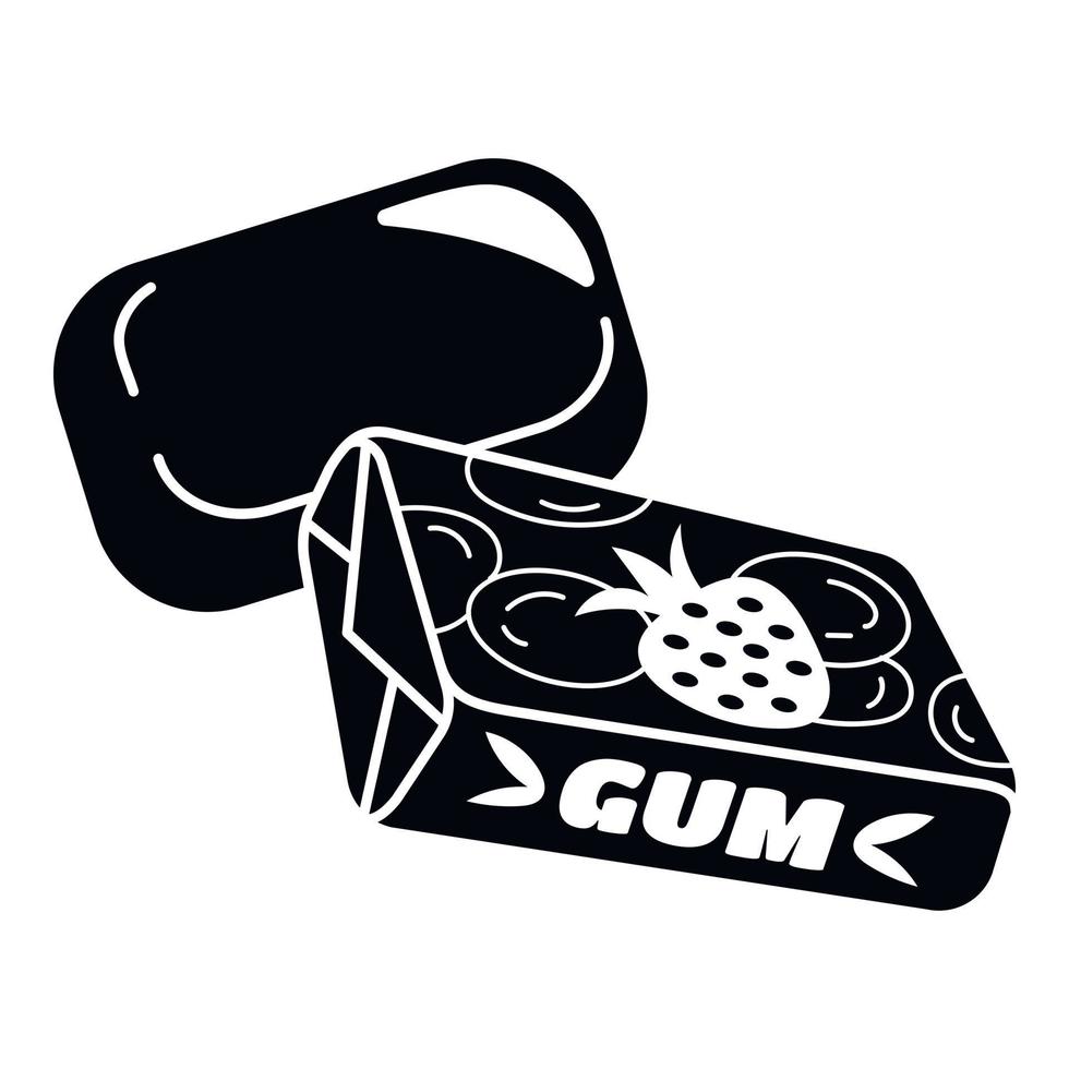 Fruit gum icon, simple style vector
