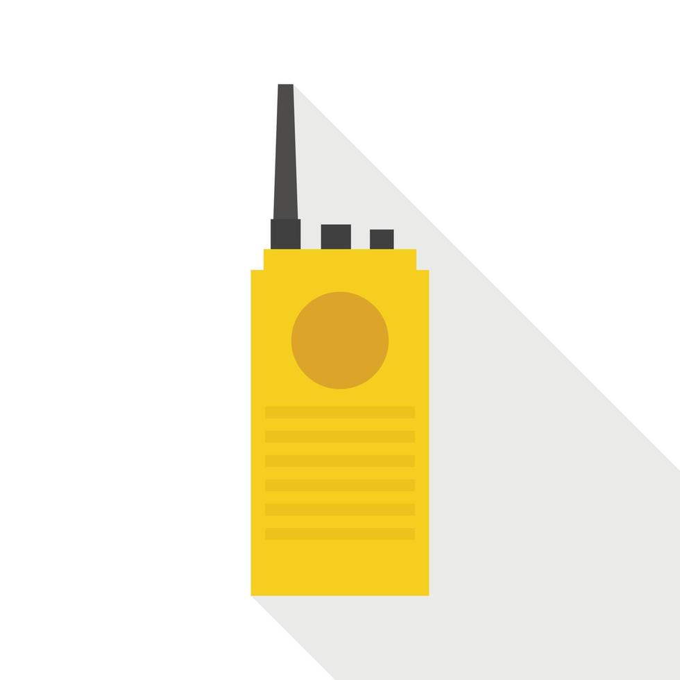 Walkie talkie icon, flat style vector