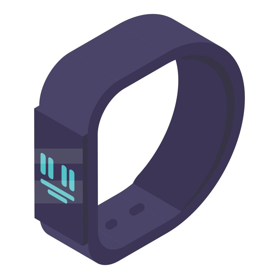 New smart bracelet icon, isometric style vector