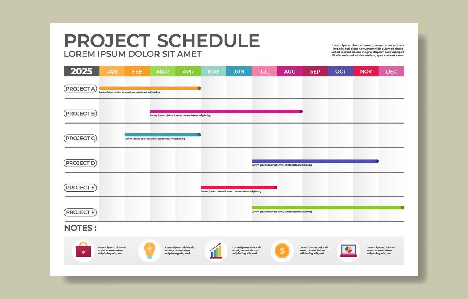 Monthly Timeline Template vector