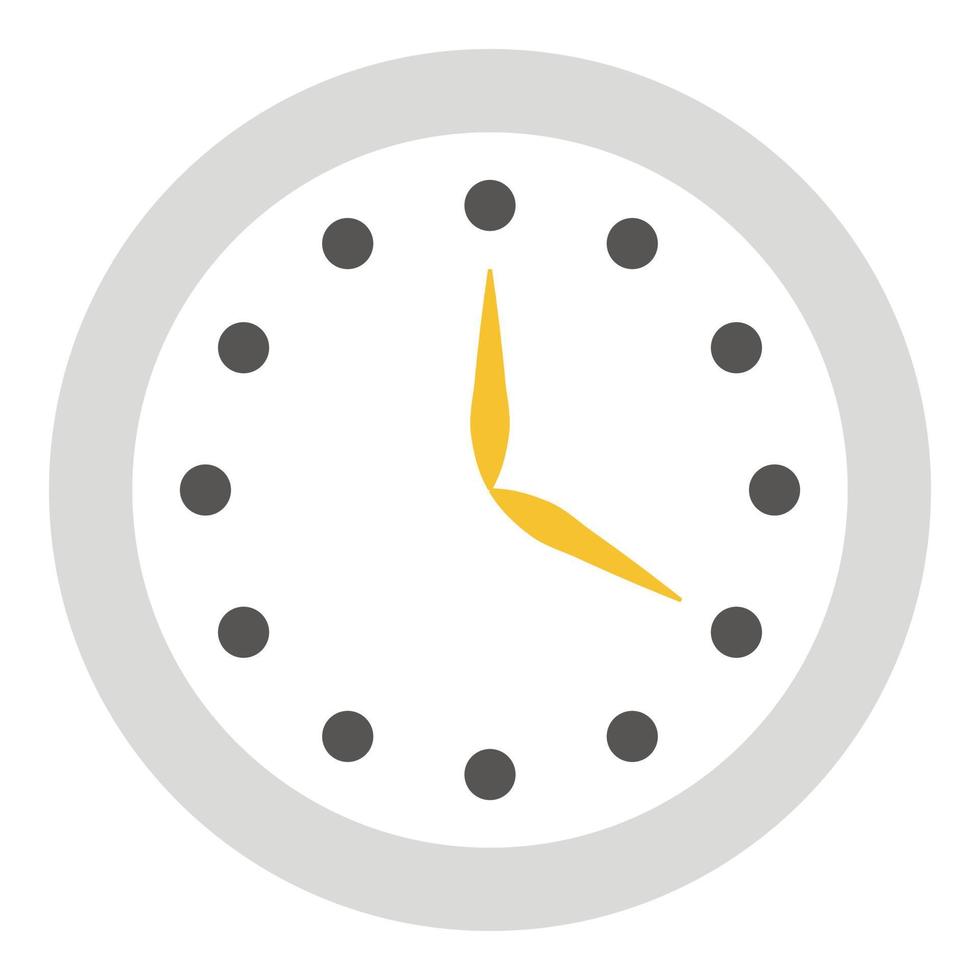 Room wall clock icon, flat style vector