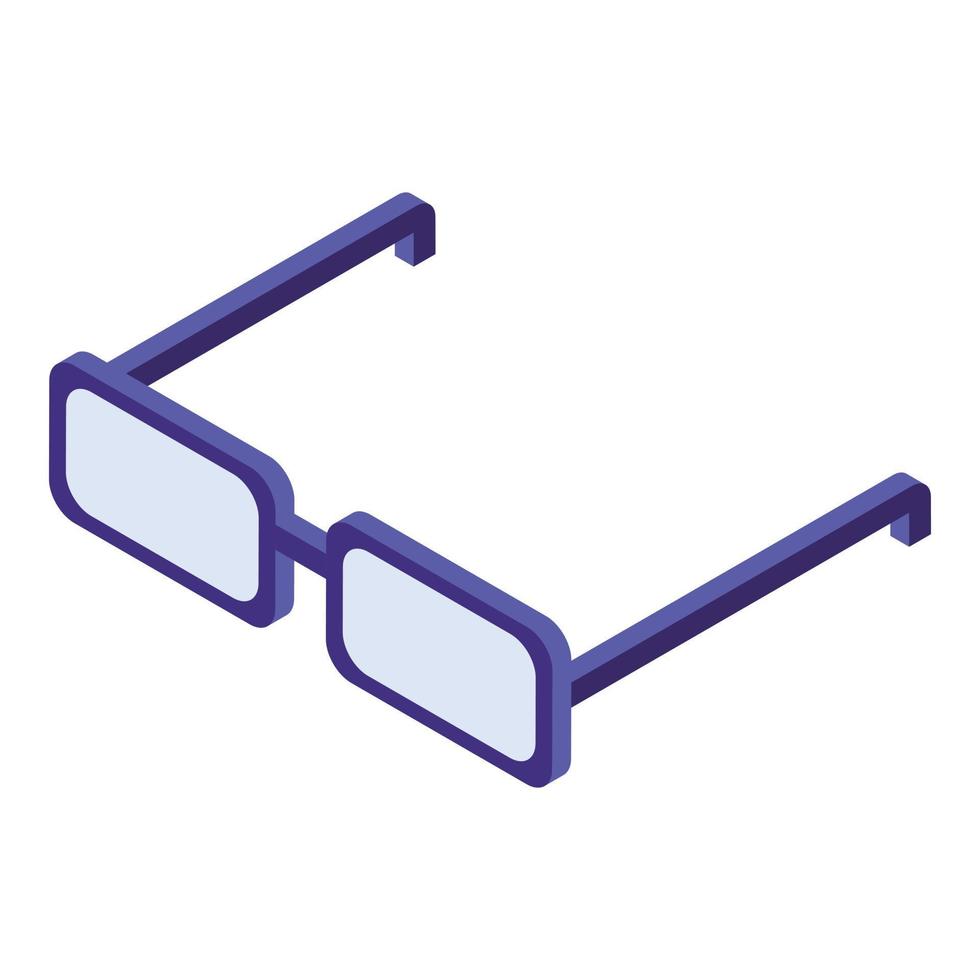 Eyeglasses icon, isometric style vector