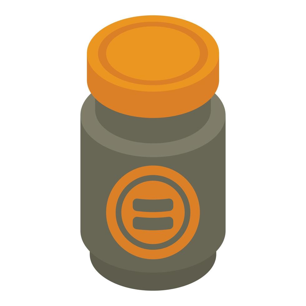 Pepper jar icon, isometric style vector