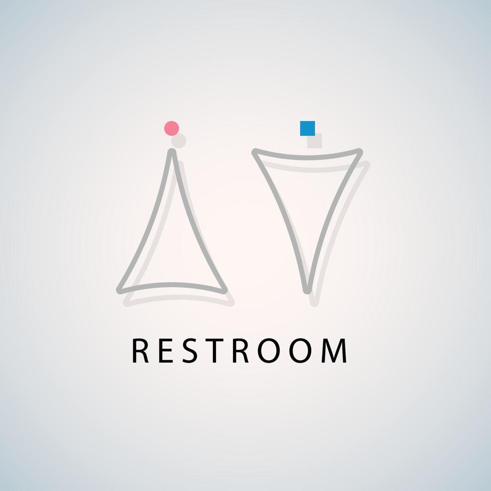 señales de baño, símbolos de baño vectoriales, wc, baño vector