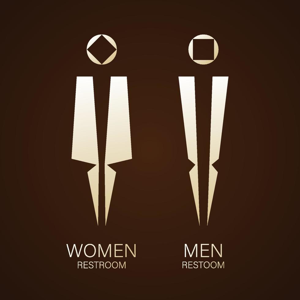 Toilet Sign, vector bathroom symbols, WC, restroom