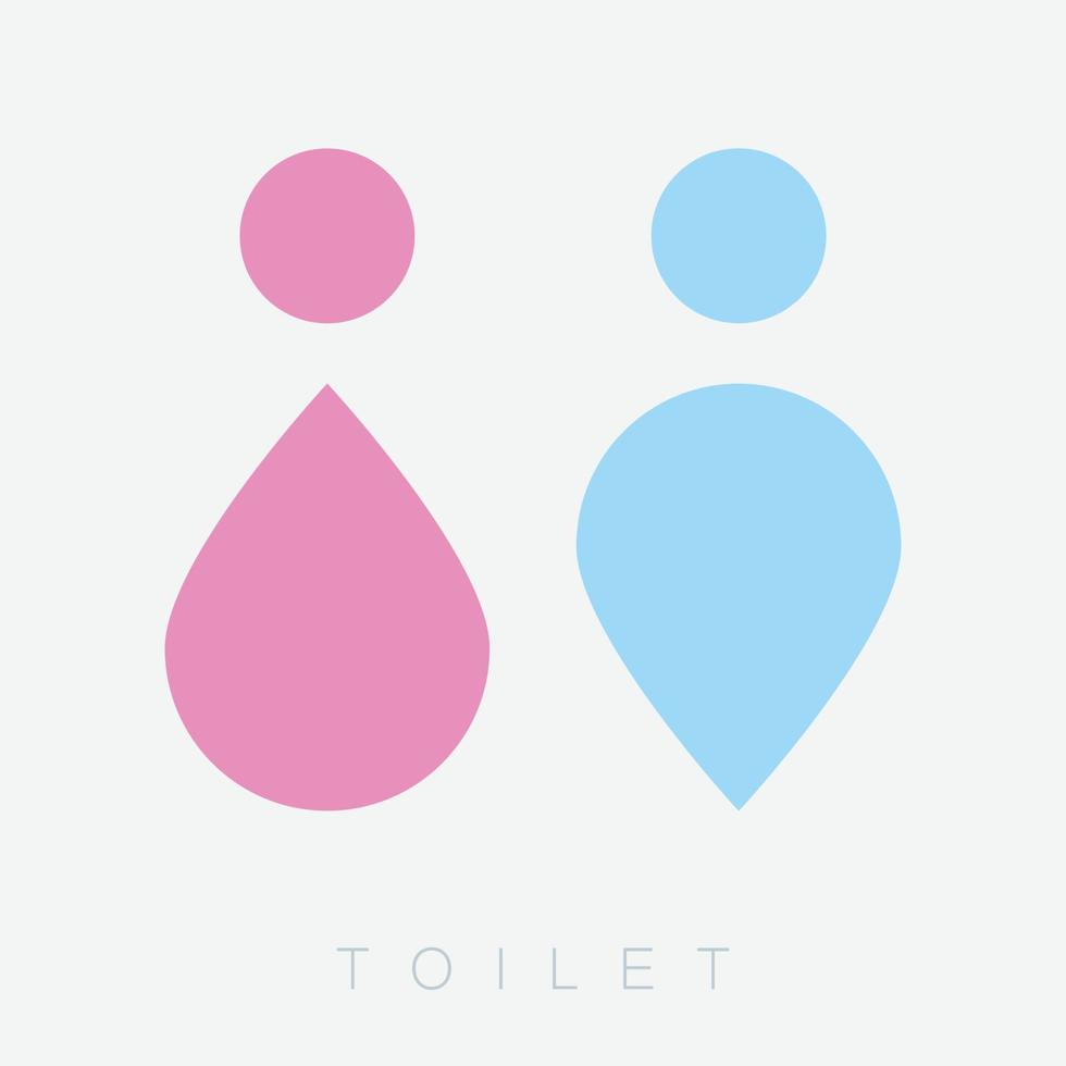 signo de baño como gotas de agua, iconos de baño, wc, iconos vectoriales vector