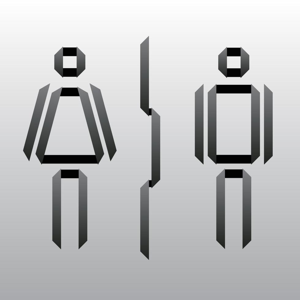 señal de baño, iconos vectoriales, wc, baño vector