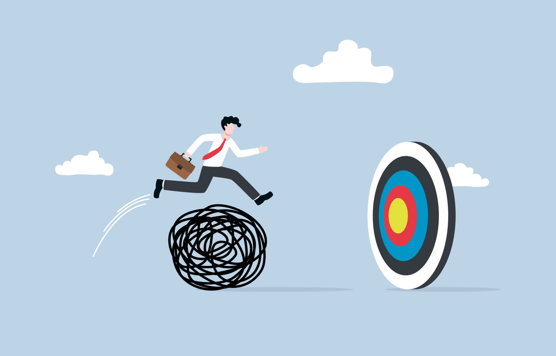 diffulty or solving problems to achieve target, aspiration