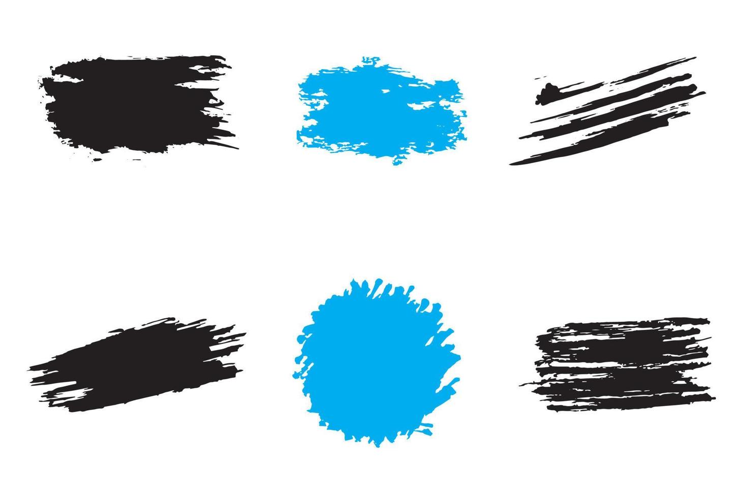 Colorful paint brush strokes, grungy ink strokes, multicolor paint