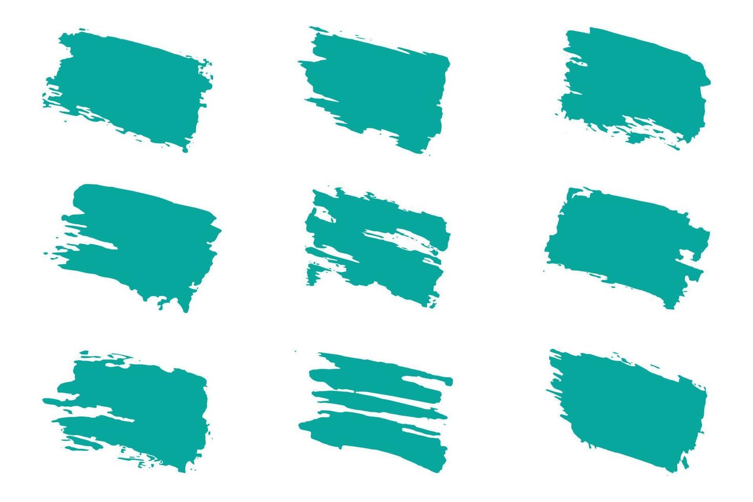 Colorful brush strokes, ink brush stroke set grungy brush strokes vector