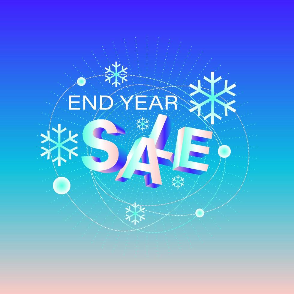 End of year sale. Sale badge banner design vector