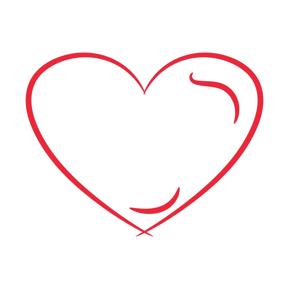 Set of heart love symbol design concept element vector. vector