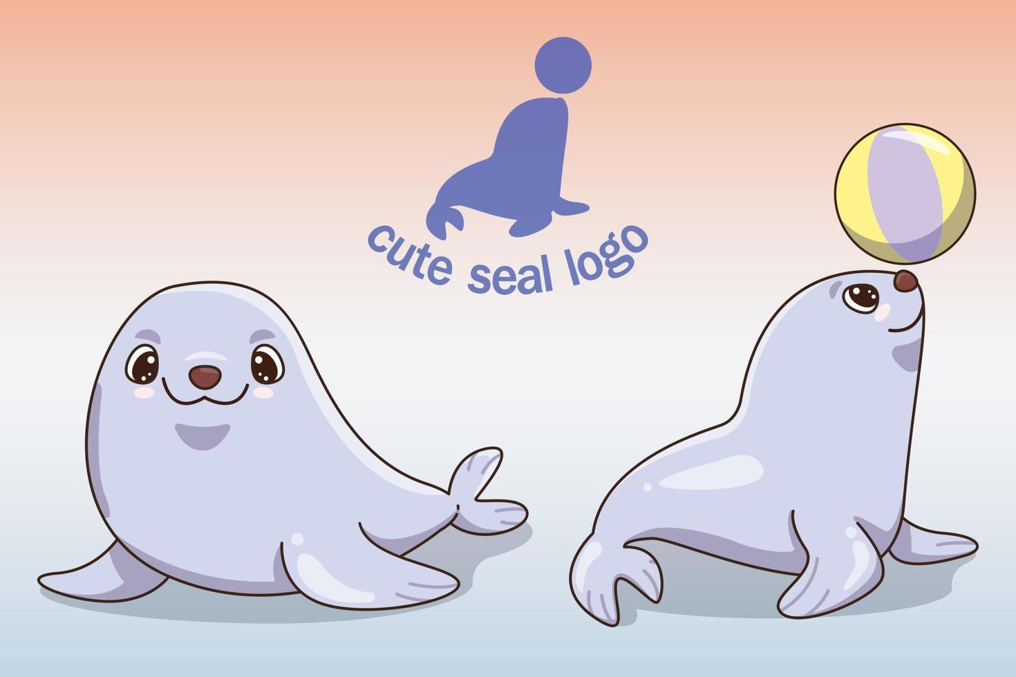 Cute baby seal character cartoon flat style, Woodland, Print Design, vector illustrations