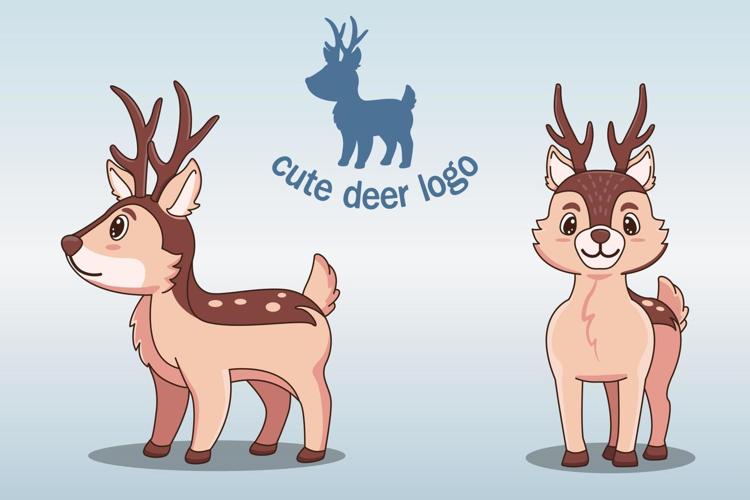 Cute baby deer character cartoon flat style, Woodland, Print Design, vector illustrations