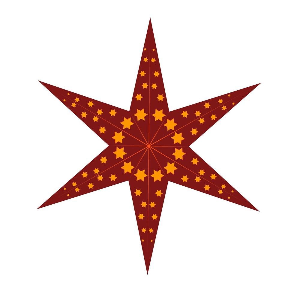 elemento estrella de navidad roja para el diseño vector