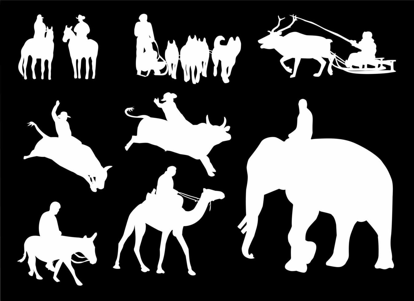 set mounts black elemente for design vector illustration