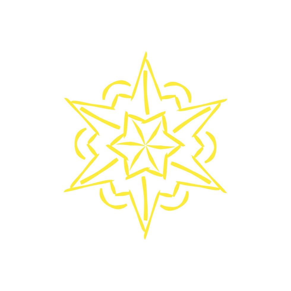 ethnic star for design vector