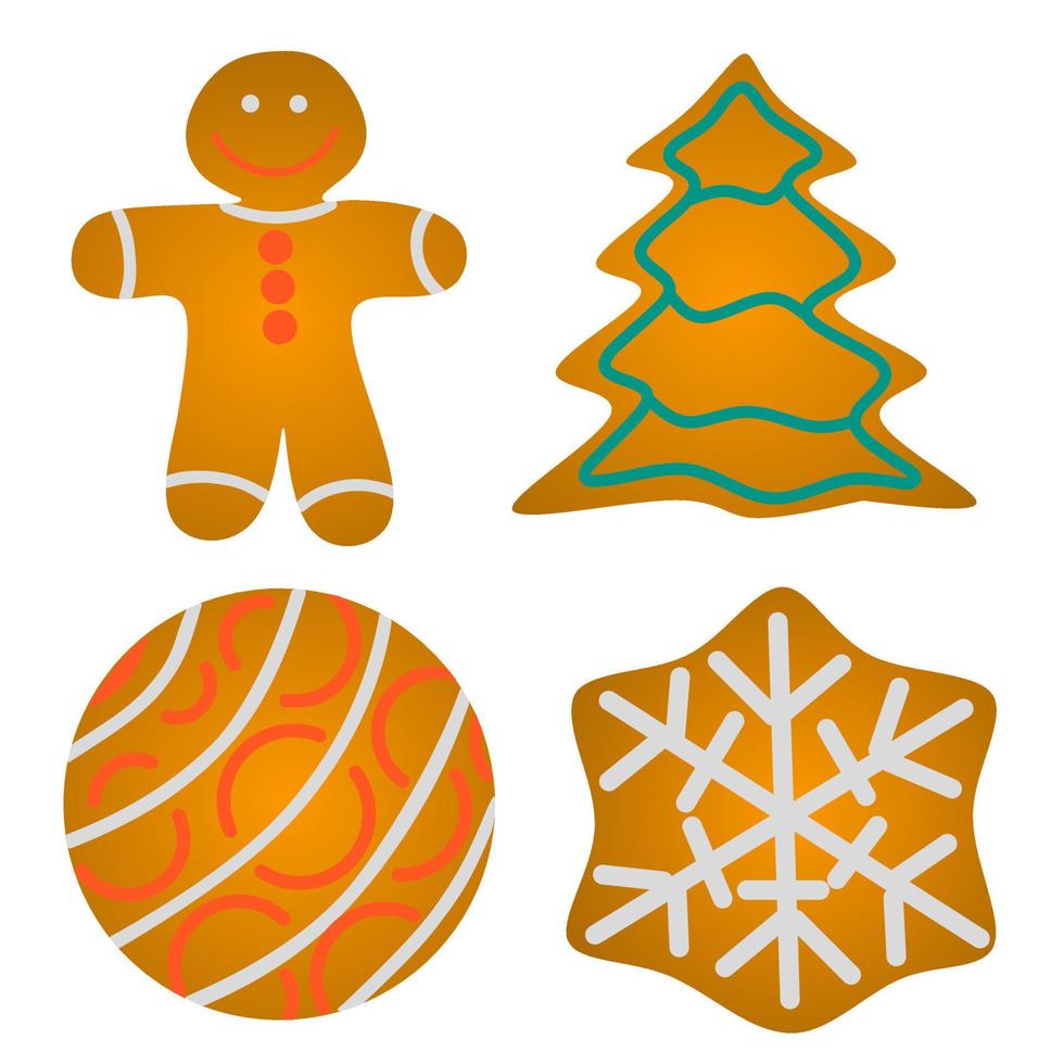 Holiday gingerbread cookie. element design vector