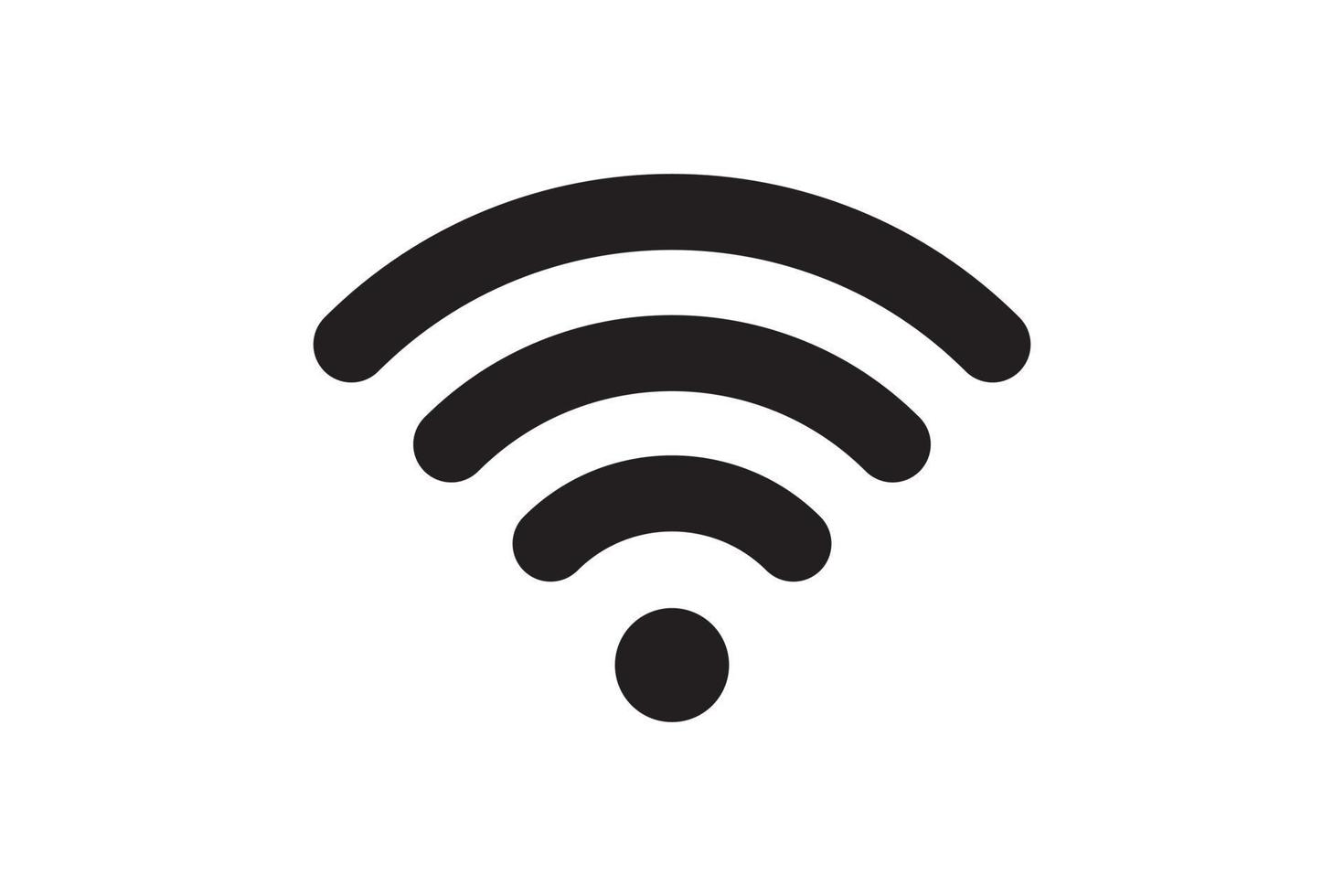 conexión de señal de símbolo wi fi. señal de tecnología inalámbrica de internet vectorial. icono de comunicación de red wifi. vector