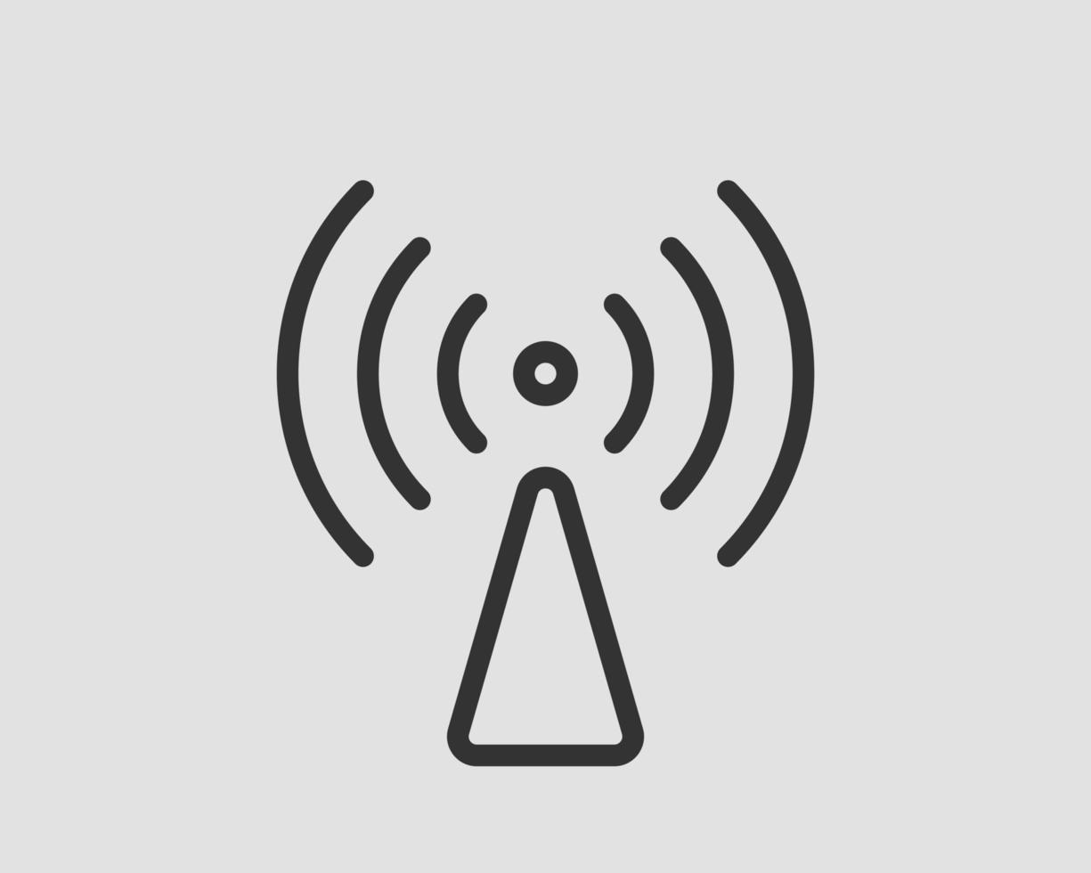 Free wi fi icon. Connection zone wifi vector symbol. Radio waves signal.