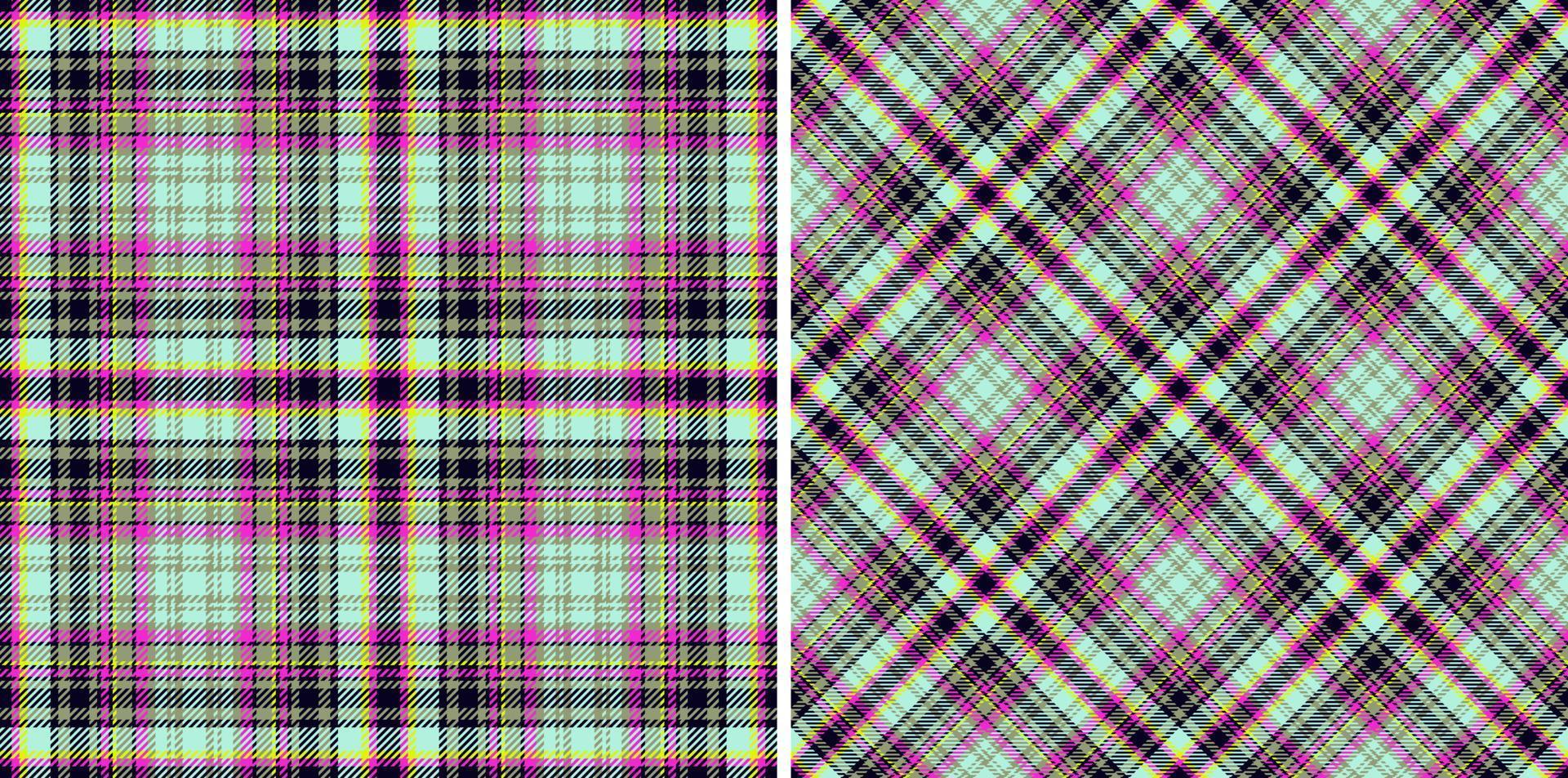 Fabric vector tartan. Textile background seamless. Check plaid texture pattern.