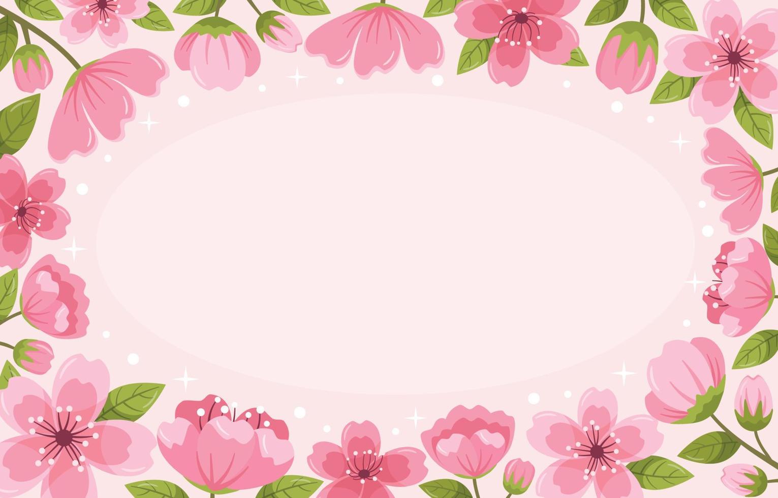 Peach Blossom Template Background vector