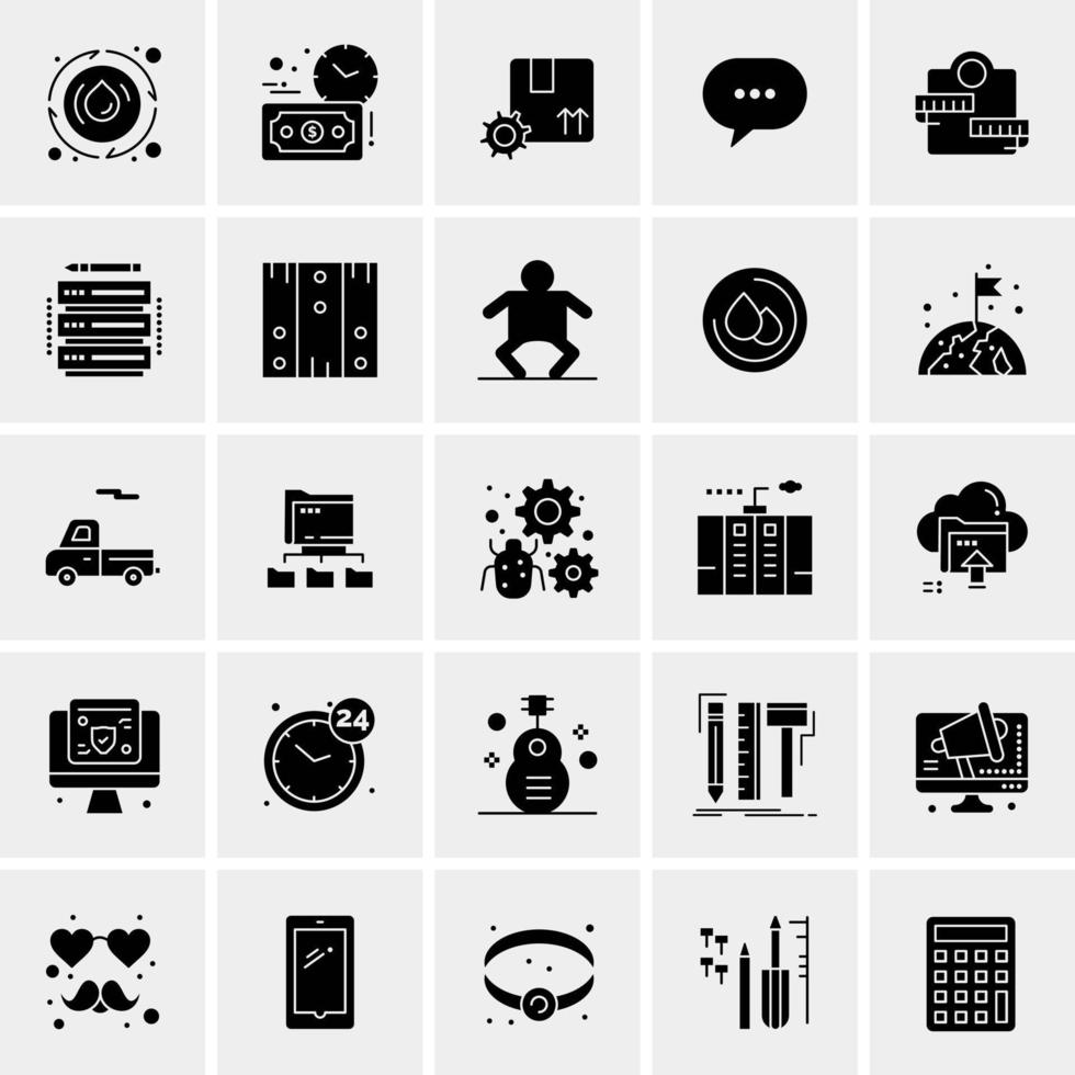 25 iconos de negocios universales vector ilustración de icono creativo para usar en proyectos relacionados con la web y dispositivos móviles