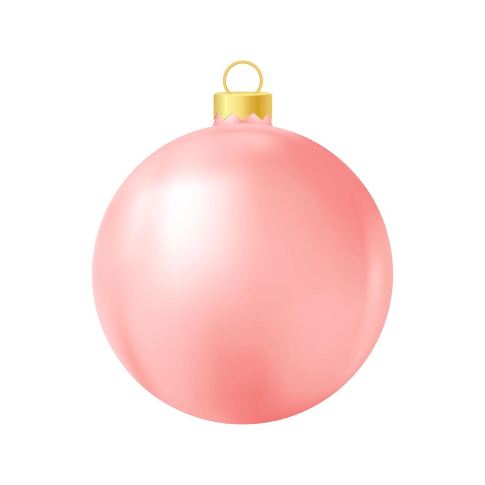 Red Christmas tree toy Realistic color illustration vector