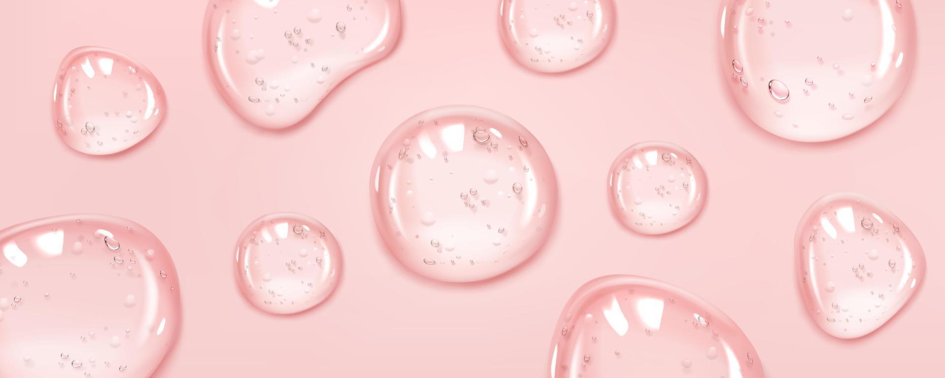 Abstract background with clear serum or gel drops vector