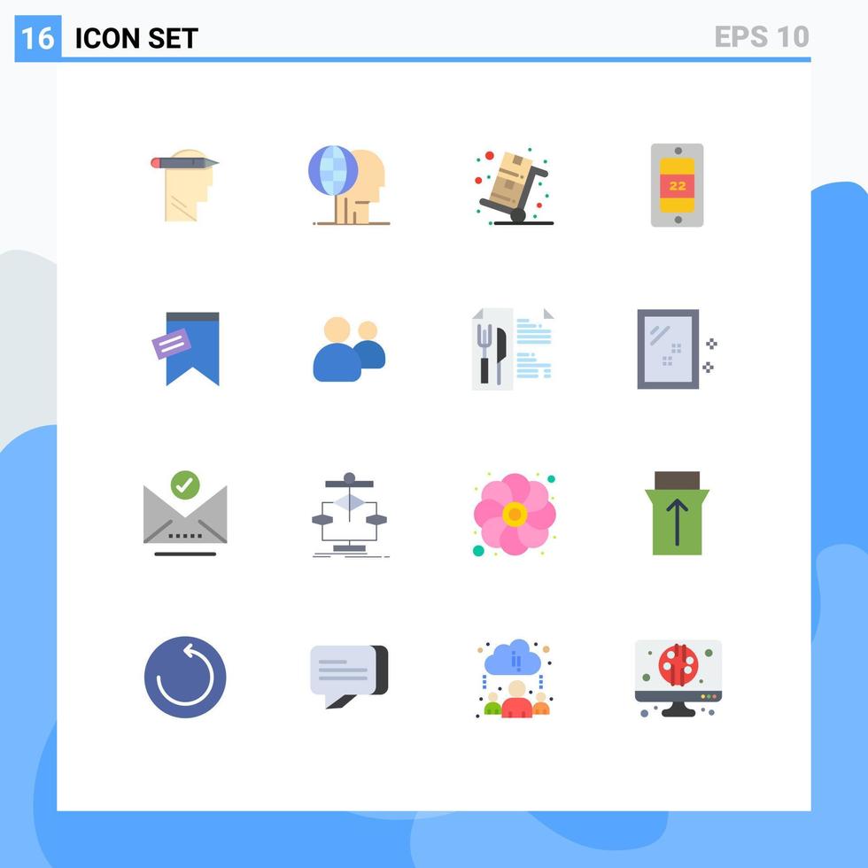 16 Creative Icons Modern Signs and Symbols of mark sun outsource mobile shopping Editable Pack of Creative Vector Design Elements