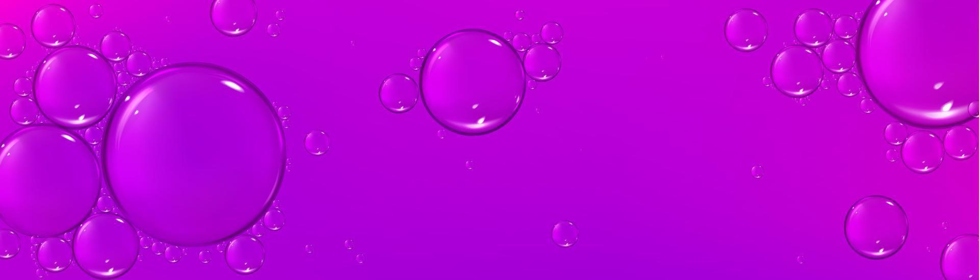 Liquid serum, cosmetic oil texture with bubbles vector