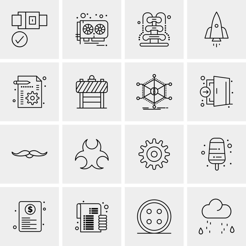 16 Universal Business Icons Vector Creative Icon Illustration to use in web and Mobile Related project