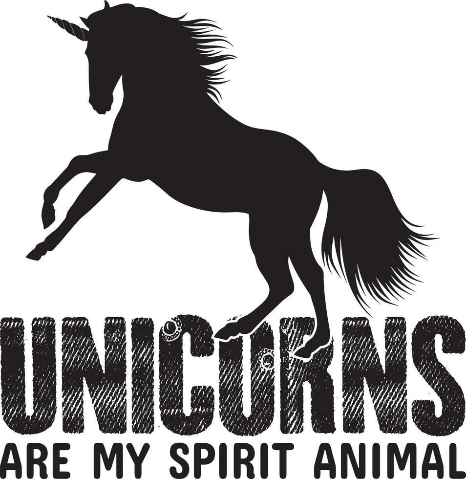 Unicorn T-Shirt Design Bundle, Typography T-Shirt Design vector