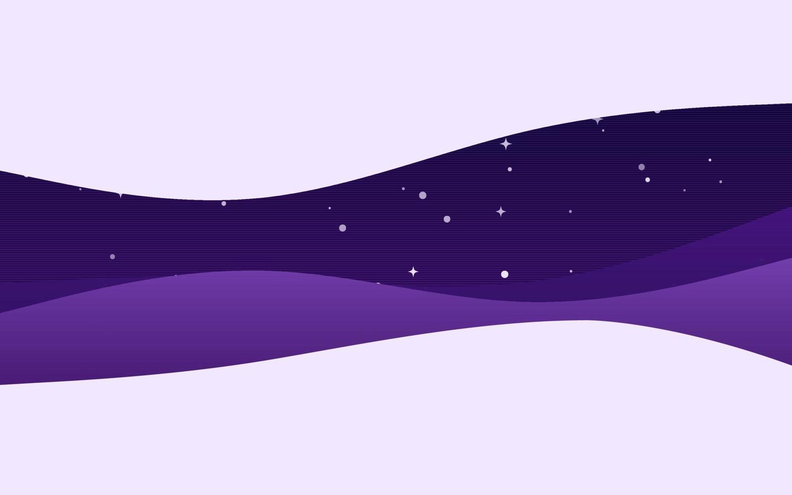 Creative Waves Night Purple background. Dynamic shapes composition vector