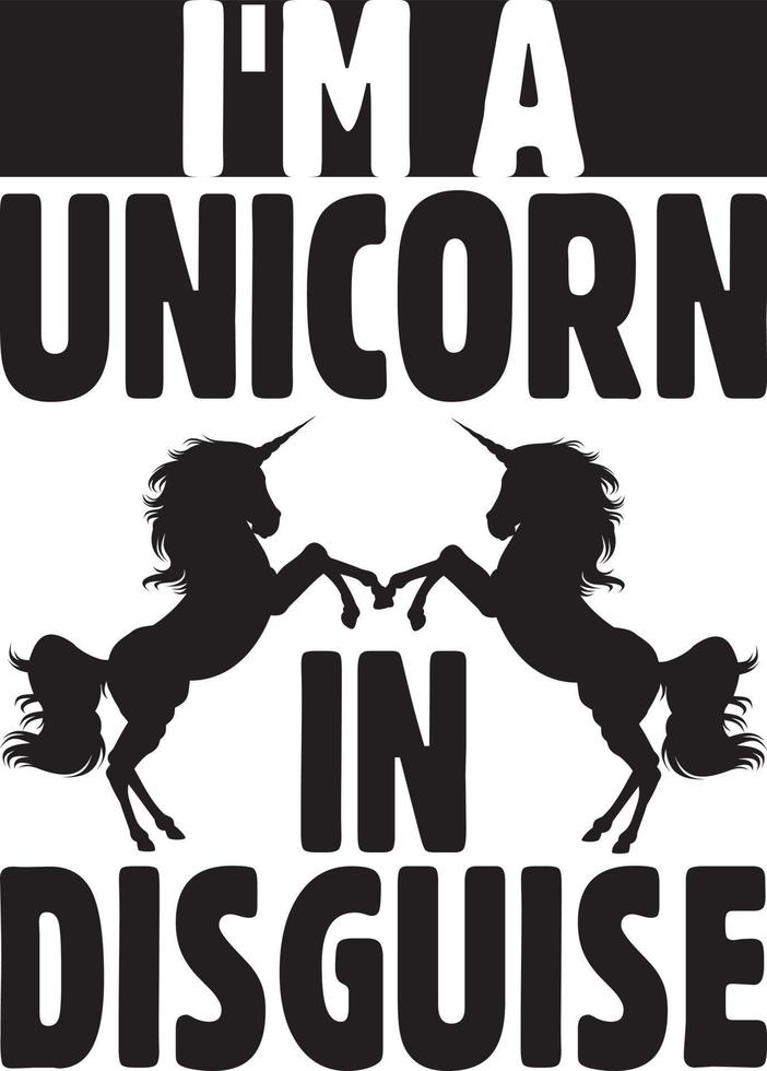 Unicorn T-Shirt Design Bundle, Typography T-Shirt Design vector