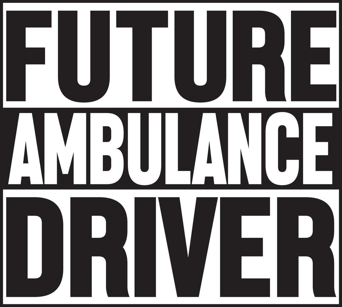 Ambulance Driver T-Shirt Design Bundle, typography Gaming Design vector