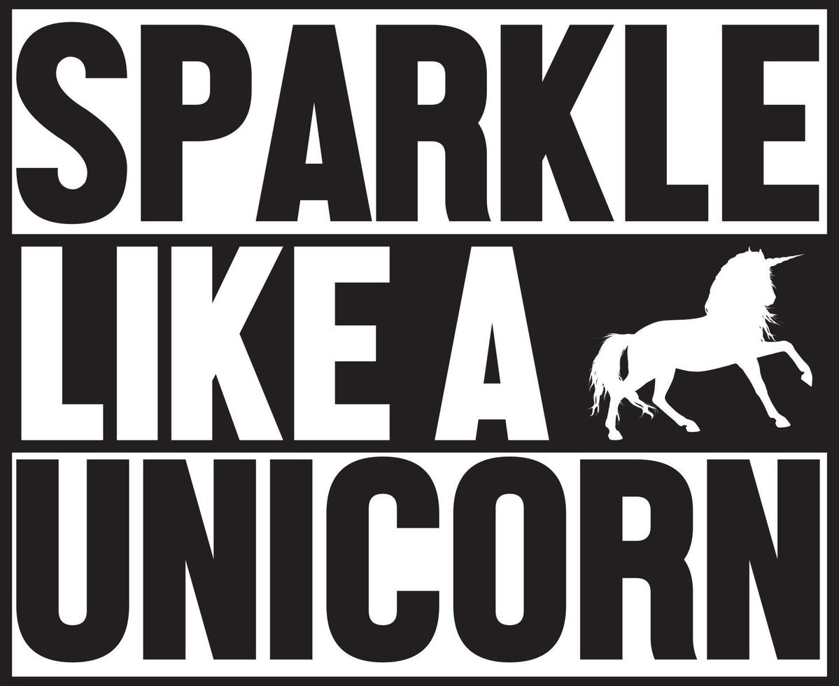 Unicorn T-Shirt Design Bundle, Typography T-Shirt Design vector