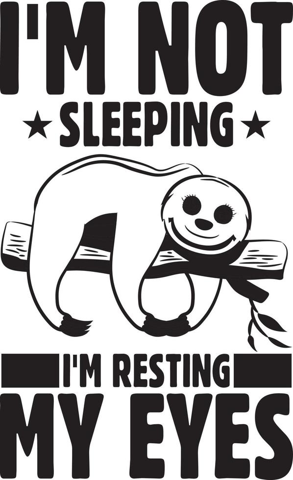 Sloth Quotes T-Shirt Design Bundle, typography Gaming Design vector