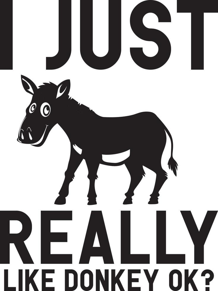 Donkey  -Shirt Design Bundle, typography Gaming Design vector