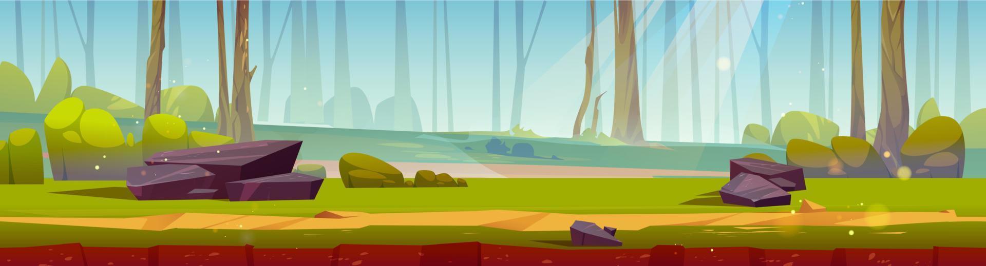 textura de suelo de juego de la carretera en el bosque vector