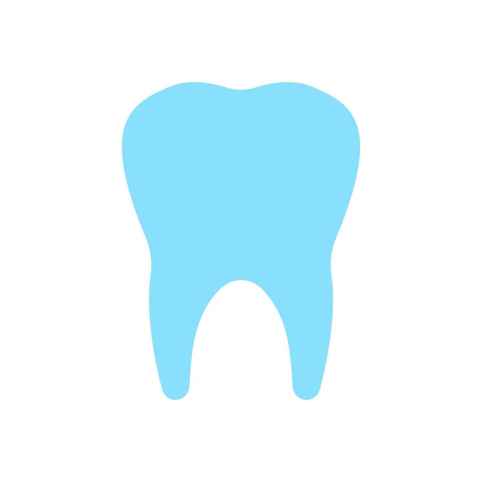 Blue tooth icon. Oral bone dental formation in mouth for healthy experience and food with dental procedures and vector care