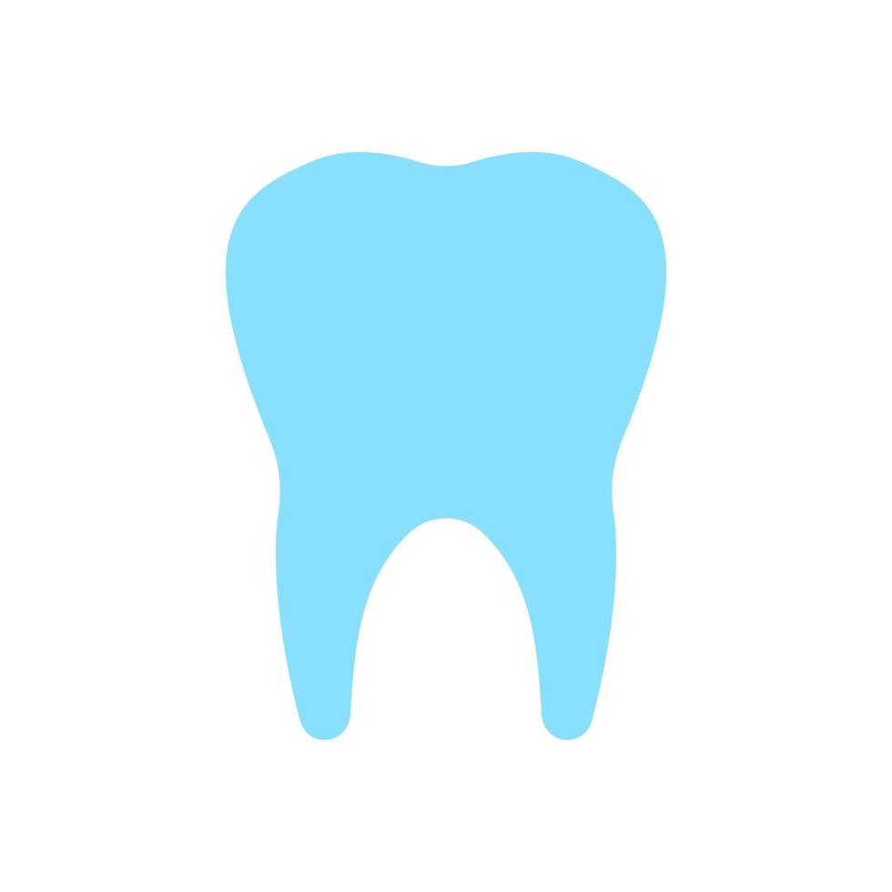 icono de diente azul. formación dental ósea oral en la boca para una experiencia saludable y alimentos con procedimientos dentales y cuidado de vectores