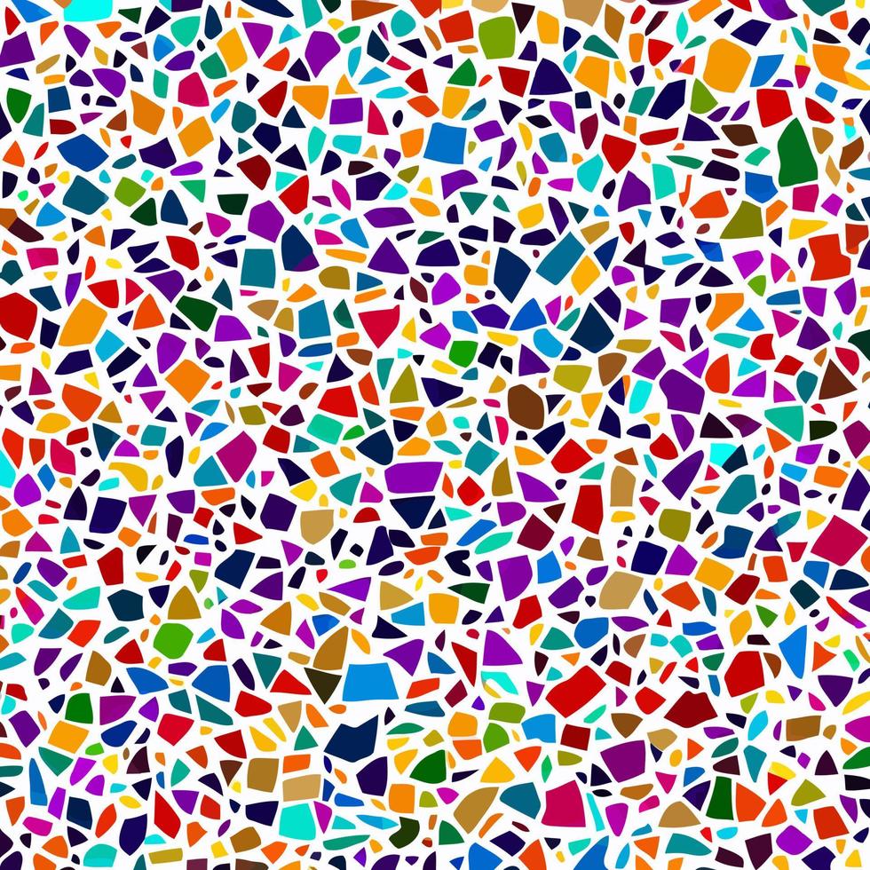 Rainbow Pebble Terrazzo Rock Fragments vector