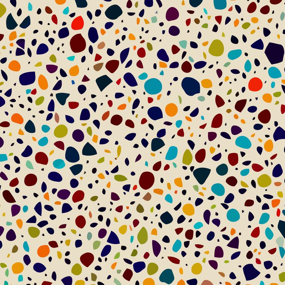 Rounded Terrazzo Beach Pebble Pattern vector