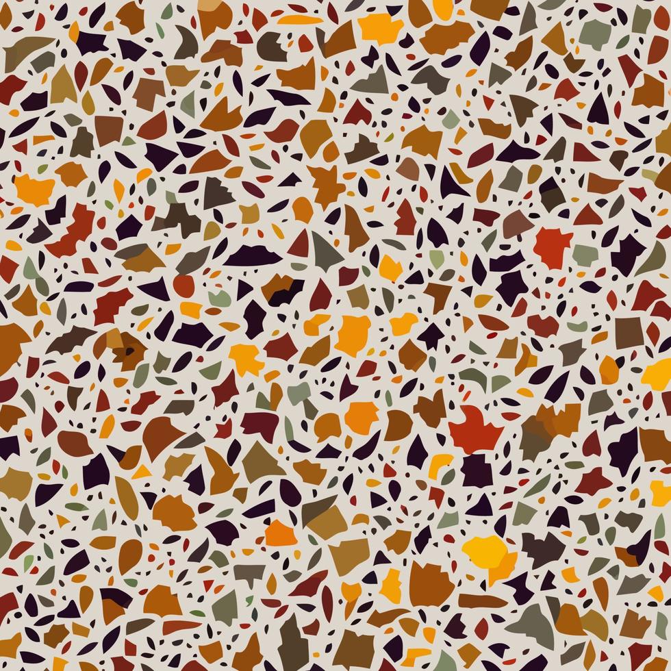 Golden Brown Autumn Terrazzo Flat Rocks vector