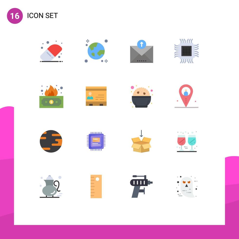 Stock Vector Icon Pack of 16 Line Signs and Symbols for risky database ecommerce data big Editable Pack of Creative Vector Design Elements